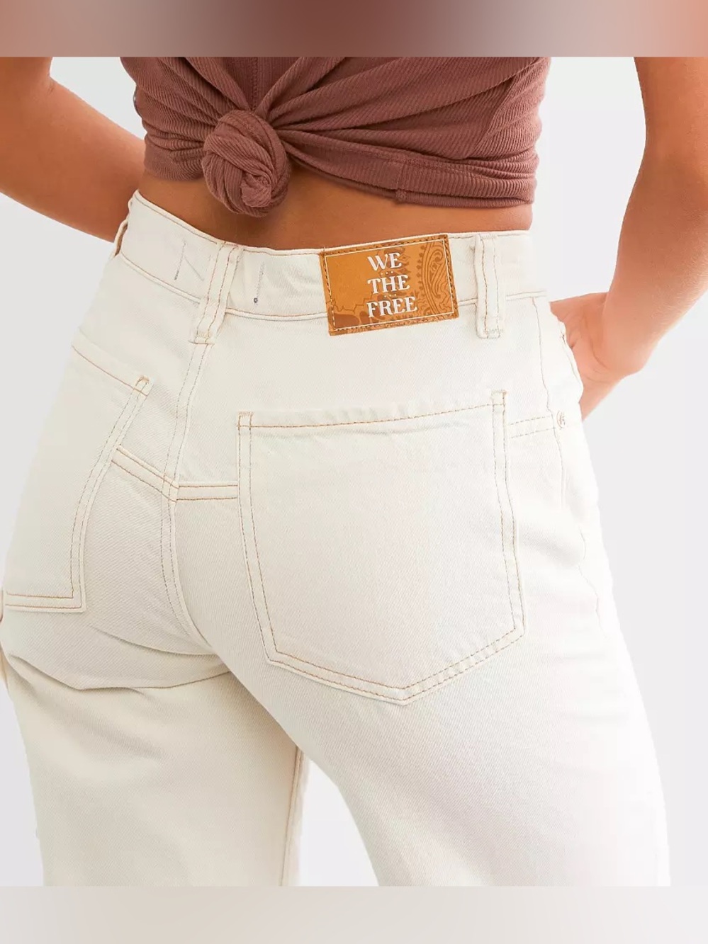 Free People We The Free Tinsley High Rise Jean Ecru